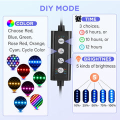 Hygger aquarium LED light DIY mode controls for personalized brightness and color.