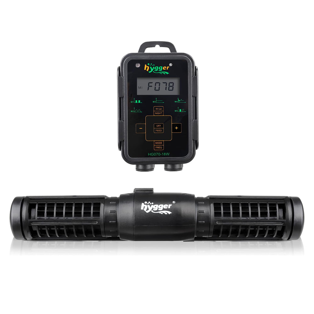 Hygger Aquarium Wave Maker with LED display controls for precise flow regimes.