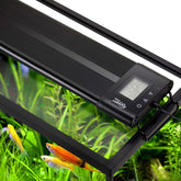 hygger auto on off 48-55 inch LED aquarium light front view enhances tank ambiance and plant health.