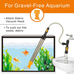 hygger bucket-free water change kit faucet adapters provide universal fit for many taps.