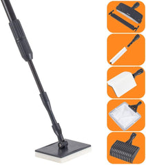 hygger carbon fiber 6-in-1 telescoping handle extends to reach deep tanks for easier cleaning