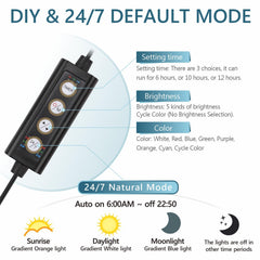 hygger clip-on aquarium LED daylight setting for vibrant plant growth