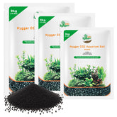 Hygger CO2 aquarium soil closeup texture providing natural nutrients for plant roots.