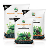 Hygger CO2 shrimp soil bag closeup showing granular substrate ready for aquascaping.