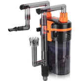 Hygger external hang-on-back filter assembly highlights space-saving filtration for small tanks.