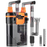 Hygger external hang-on-back filter front view showing compact filtration setup