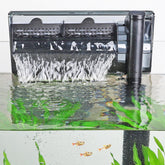 Hygger Hob Filter 315gph on-tank mount shows space-saving external setup for aquariums.