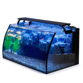 hygger Horizon 8gallon curved tank enables wide viewing for easy observation.