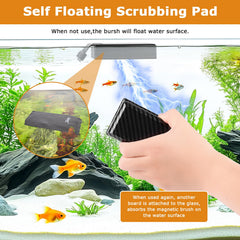 Hygger magnetic fish tank cleaner detachable stainless-steel blade tackles hard algae on glass