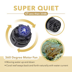 hygger mini wave maker magnetic mount enables easy in-tank positioning and stable setup
