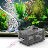 Hygger See-Through Air Pump front view with transparent shell for quiet aquariums