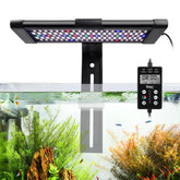 Hygger small clip-on aquarium LED light close-up showing full-spectrum LEDs for vibrant fish colors