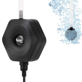 hygger ultra silent 1.5w mini air pump front view, compact design for quiet aeration.