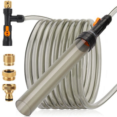Hygger Upgrade Aquarium Water Changer Kit faucet attachment enables quick, spill-free water changes.