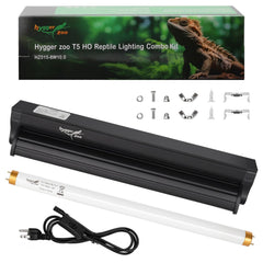 Hygger zoo T5 UVB light fixture 12in glow provides reptile UVB for healthy basking and vitamin D support