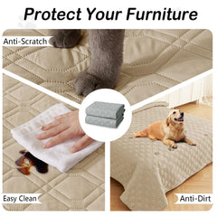 hyha couch cover protects sofa from fur, stains, and accidents