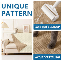 hyha waterproof couch cover in use on sofa protects against spills