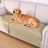Hyha waterproof dog bed blanket folded, ready to protect furniture and provide comfort.
