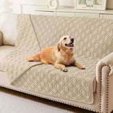 Hyha waterproof dog bed blanket showing the TPU layer protecting furniture