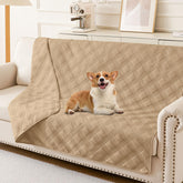 hyha waterproof dog blanket camel 52x82 top view protects sofas from spills