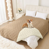 hyha waterproof dog blanket camel fold offers couch protection and quick-clean convenience.