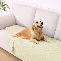 hyha waterproof dog blanket front beige view protects furniture from spills and hair.