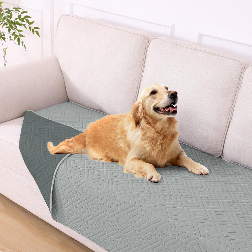 hyha waterproof dog blanket grey on sofa protects furniture from spills and pet hair