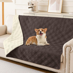 Hyha waterproof dog blanket main view shows cozy microfiber and waterproof layer