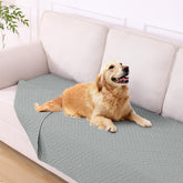 Hyha waterproof dog blanket closeup shows triple protection against spills.