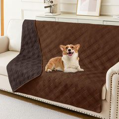 Hyha waterproof dog blanket shows waterproof-cozy-cover protecting furniture from spills