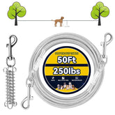 hyhjh dog tie-out 50ft cable extends yard freedom with sturdy construction.