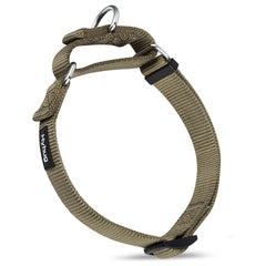 Hyhug martingale collar small green side view shows escape-proof design for secure daily walks