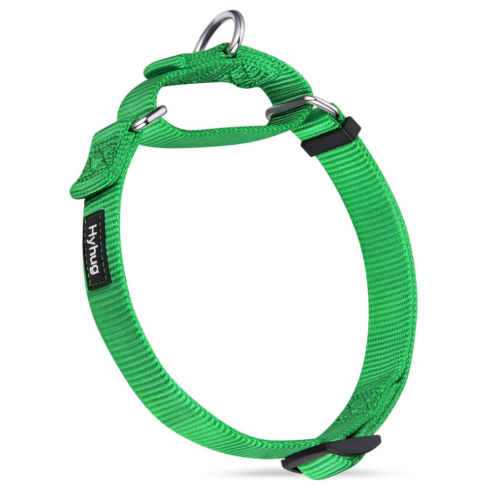Hyhug Martingale collar close-up on rugged nylon strap for daily wear