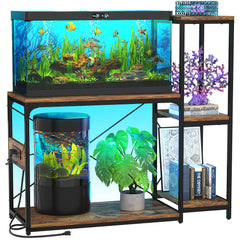 Hyomdeck stand top view shows a sturdy dual-tank setup ideal for two aquariums.