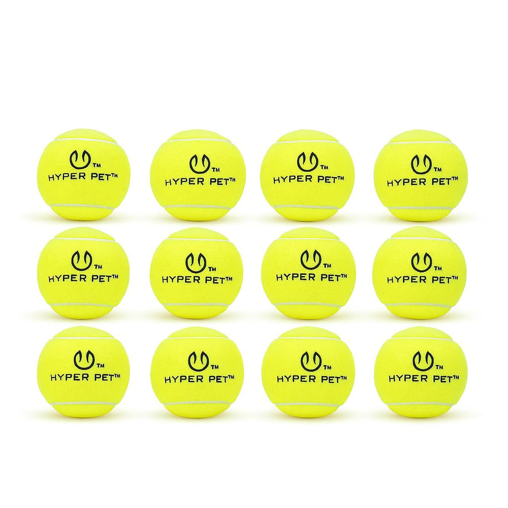 Hyper Pet dog tennis ball orange closeup ideal for high-visibility fetch.