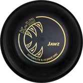 Hyperflite Jawz disc in flight for rugged outdoor fetch training.