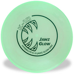 Hyperflite K-10 Jawz Glow Disc night play with glowing visibility