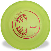 Hyperflite K-10 Jawz Yellow Disc front view enhances visibility during outdoor fetch sessions.