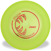 Hyperflite Pup Jawz yellow disc with 7 inch diameter ready for high energy fetch
