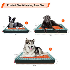 HyphessAda heated dog bed temperature control shows customizable warmth