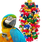 HZDZ LCPAW extra-large bird toy wood for macaws promotes durable chewing and enrichment.