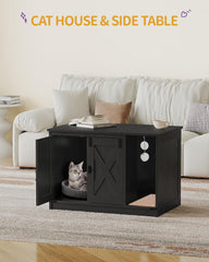Hzuaneri cat litter box enclosure door detail highlights privacy and easy access