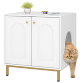 Hzuaneri cat litter box enclosure front view showing hidden entrance for discreet use