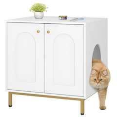 Hzuaneri cat litter box enclosure front view showing hidden entrance for discreet use