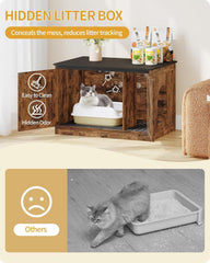 Hzuaneri cat litter box enclosure removable partition for larger boxes