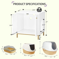 Hzuaneri enclosure side entrance view showing adjustable entry for cat preference