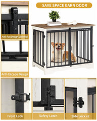 Hzuaneri wooden kennel end table doubles as stylish living room furniture