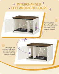 Hzuaneri dog-proof door ensures cats stay inside and pets stay out.