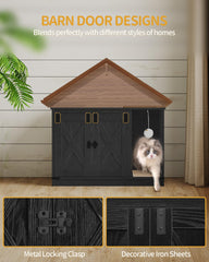 Hzuaneri rustic farmhouse style litter box for hallway or bedroom