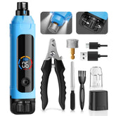 ianciu dog nail grinder in blue front view for calm grooming